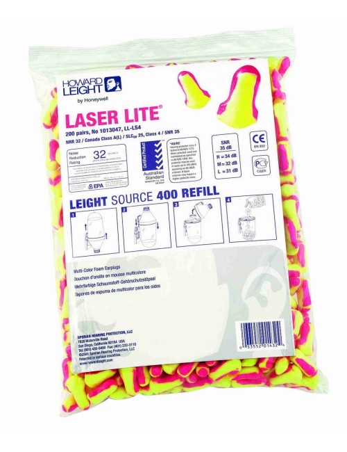 Bolsa de Relleno con Tapones Laser Lite para Dispensador LS400 Recambio Laser Lite