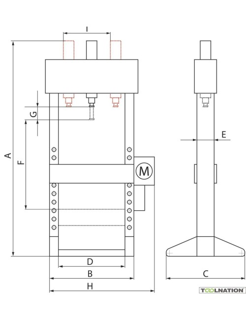 Prensa Hidráulica con Cilindro Móvil CAT83010TS