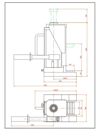 Gato Elevador de Máquinas Manual MH10