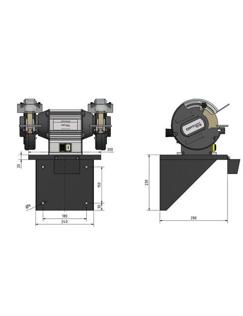 Soporte de Pared para Esmeriladora QSM 150 - SM 250