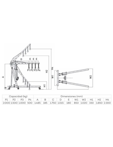 GRUA PLEGABLE CAT620 2T