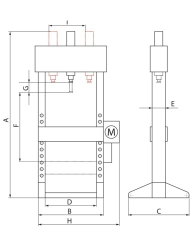 Prensa Hidráulica con Cilindro Fijo CAT520