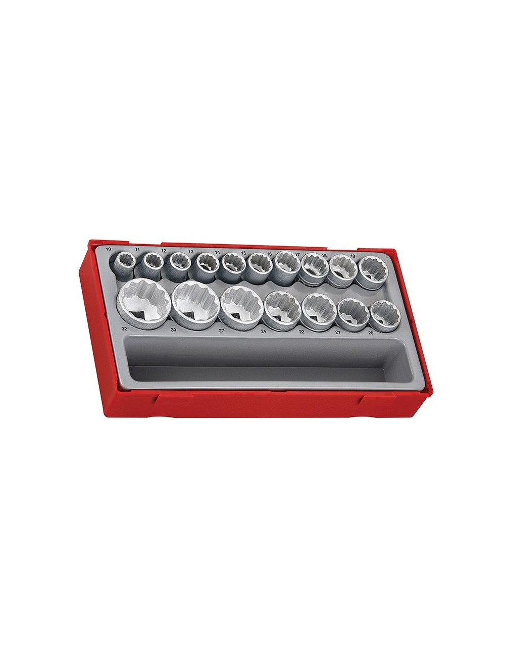 Juego de Vasos Bihexagonales TT1217 17PC 1\2" DR MM SKT SET TC-TRAY"