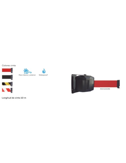 ENROLLADOR MURAL RWX1050NJ CINTA NEGRA/AMARILLA-10m