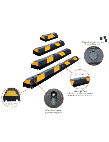TOPE PROTECCION CAUCHO+ FIJACION ASFALTO-500x150x100mm